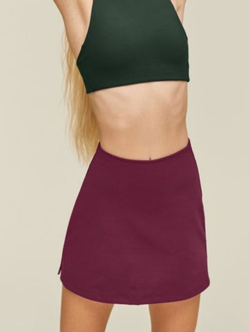 girlfriend collective Plum Mini Sport Skort
